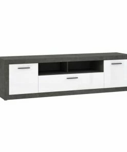 Lowboard - Betonoptik - Weiß - 213 Cm Breit