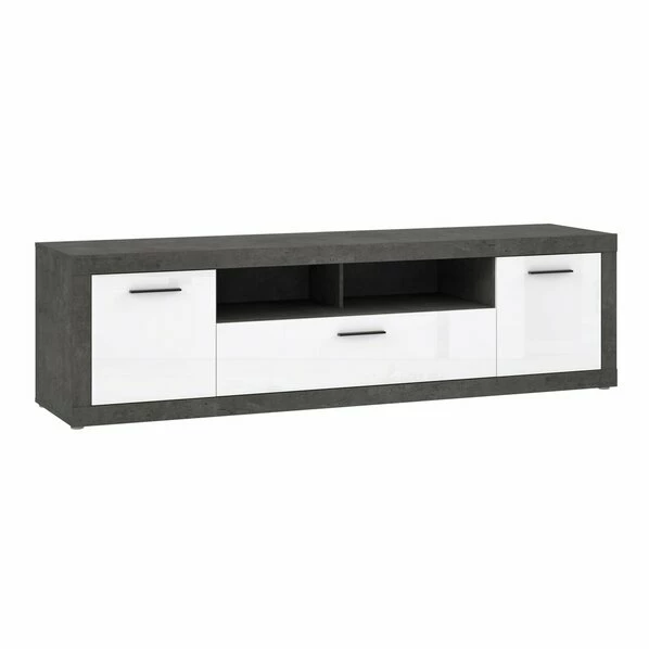 Lowboard - Betonoptik - Weiß - 213 Cm Breit 1 Lowboard - Betonoptik - Weiß - 213 Cm Breit