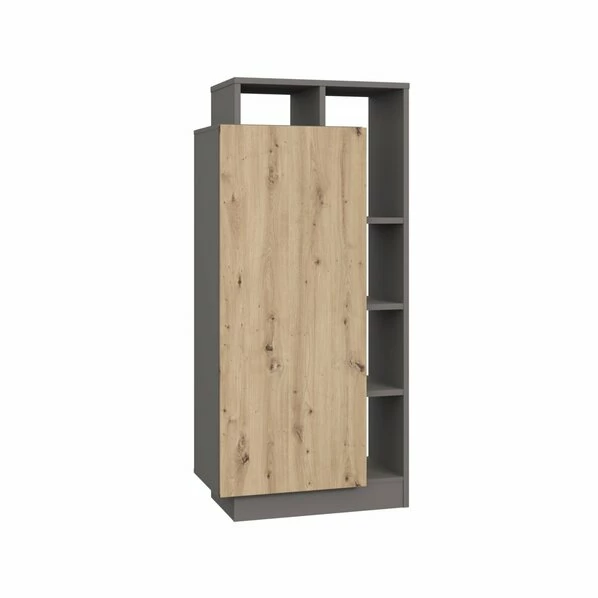 Highboard - Grau-Artisan Eiche - 159 Cm Hoch 1 Highboard - Grau-Artisan Eiche - 159 Cm Hoch