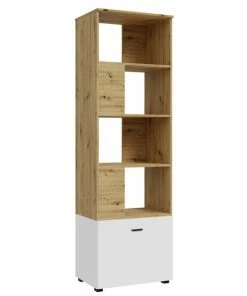 Regal - Weiß - Artisan Eiche - 61 Cm