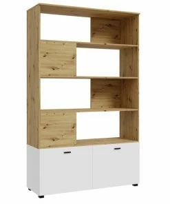 Regal - Weiß - Artisan Eiche - 120 Cm