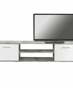 Lowboard - Beton-Optik-weiß - 160 Cm Breit