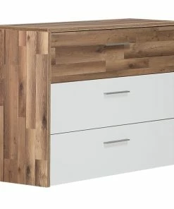 Kommode - Stabeiche - Weiß - 100 Cm Breit