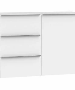 Sideboard - Weiß - Glasfronten - 120 Cm