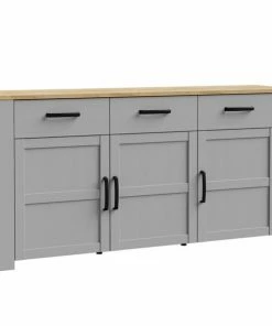 Sideboard - Eiche Grau - Riviera Eiche - 166 Cm Breit
