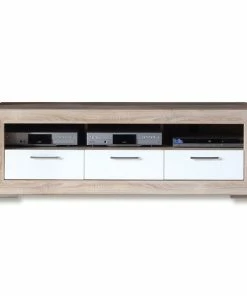 TV-Lowboard - Sonoma Eiche-weiß - 152 Cm Breit