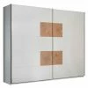 Schwebetürenschrank - Weiß - Hirnholz - 270 Cm