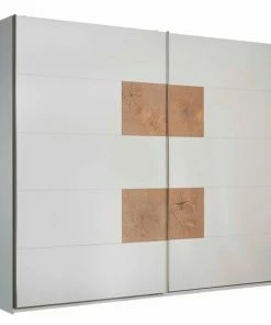 Schwebetürenschrank - Weiß - Hirnholz - 270 Cm