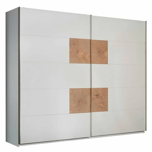 Schwebetürenschrank - Weiß - Hirnholz - 270 Cm 1 Schwebetürenschrank - Weiß - Hirnholz - 270 Cm