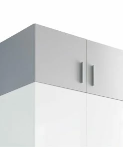 Schrankaufsatz - Weiß - 2 Türen
