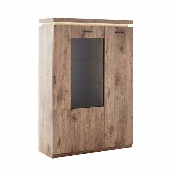 Highboard - Viking Oak - LED-Beleuchtung - 143 Cm 1 Highboard - Viking Oak - LED-Beleuchtung - 143 Cm