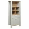 Highboard - Kreidegrau - Asteiche - 63 Cm