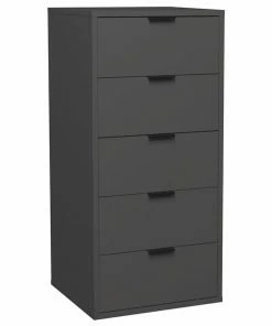 Kommode - Anthrazit Matt - 5 Schubkästen