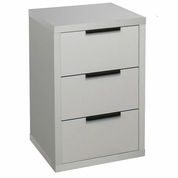 Kommode - Kreidegrau Matt - 3 Schubkästen 1 Kommode - Kreidegrau Matt - 3 Schubkästen