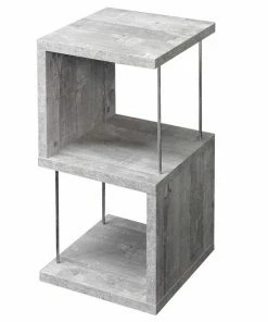 Standregal - Betonoptik - Silber - 65 Cm Hoch