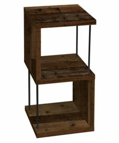 Standregal - Texas Oak - Schwarz - 65 Cm Hoch