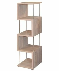 Standregal - Sonoma Eiche - Silber - 126 Cm