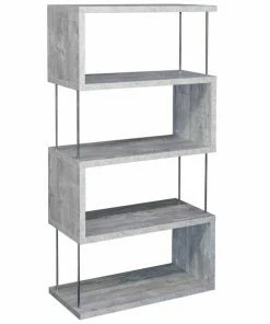 Standregal - Betonoptik - Silber - 66 Cm Breit