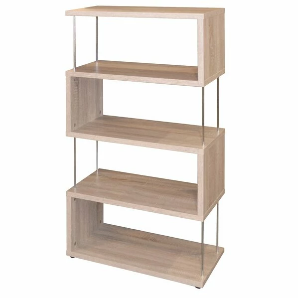 Standregal - Sonoma Eiche - Silber - 66 Cm Breit 1 Standregal - Sonoma Eiche - Silber - 66 Cm Breit