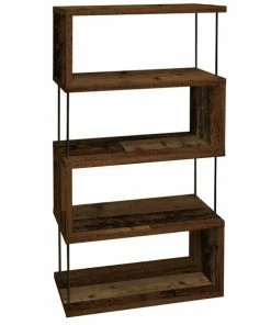 Standregal - Texas Oak - Schwarz - 66 Cm Breit