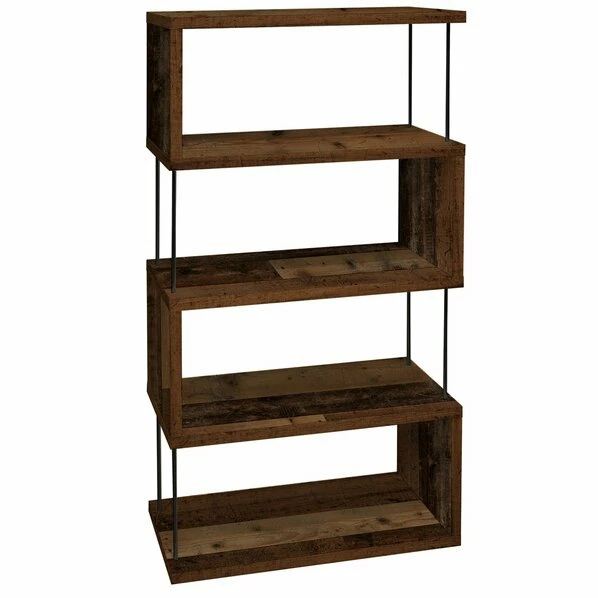 Standregal - Texas Oak - Schwarz - 66 Cm Breit 1 Standregal - Texas Oak - Schwarz - 66 Cm Breit