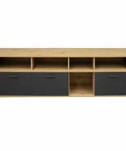 Lowboard - Anthrazit Matt Lack - Asteiche - 193 Cm