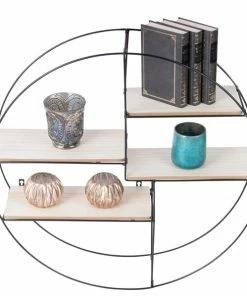 Wandregal - Schwarz-natur - 70 Cm