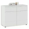 Kommode HILTON - Weiß - 2 Schubkästen - 100 Cm Breit
