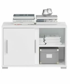 Kommode MOVER - Weiß - 2 Schiebetüren - 68x46 Cm