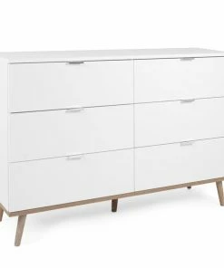 Sideboard GÖTEBORG - Weiß-Sonoma Eiche - 120 Cm Breit