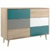 Sideboard CUBA - Sonoma Eiche - Tricolor - 120 Cm Breit