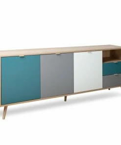 Sideboard CUBA - Sonoma Eiche - Tricolor - 180 Cm Breit