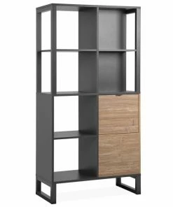 Regal SUMATRA - Anthrazit - Bambus - 165 Cm Hoch