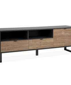 Lowboard SUMATRA - Anthrazit - Bambus - 160 Cm