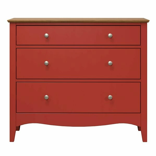 Kommode LISSABON - Rot-braun - Teilmassiv - 100 Cm 1 Kommode LISSABON - Rot-braun - Teilmassiv - 100 Cm
