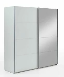 Schwebetürenschrank - Alpinweiß - 175 Cm Breit