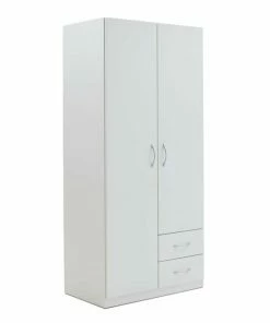 Drehtürenschrank - Alpinweiß - 3 Einlegeböden