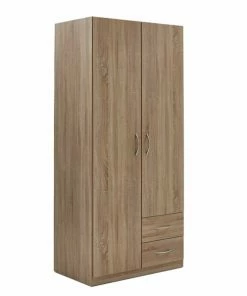 Drehtürenschrank - Sonoma Eiche - 91 Cm Breit