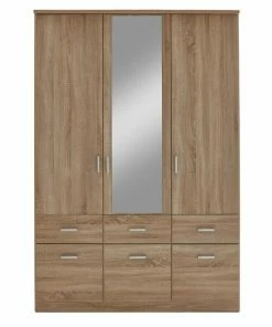 Drehtürenschrank - Sonoma Eiche - 136,7 Cm Breit