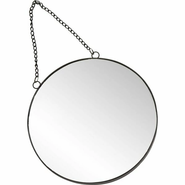 Metallrahmenspiegel - Schwarz - 26 Cm 1 Metallrahmenspiegel - Schwarz - 26 Cm