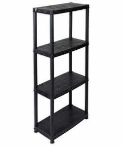 Haushaltsregal - Schwarz - 130 Cm Hoch