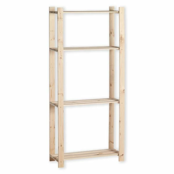 Holzregal - Natur - 4 Böden 1 Holzregal - Natur - 4 Böden