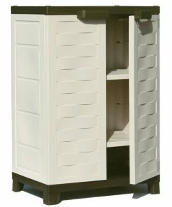 Beistellschrank - Weiß-schwarz - 97 Cm Hoch