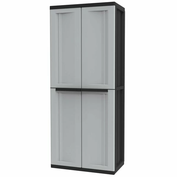 Kunststoffschrank - Grau-schwarz - 68 Cm Breit 1 Kunststoffschrank - Grau-schwarz - 68 Cm Breit