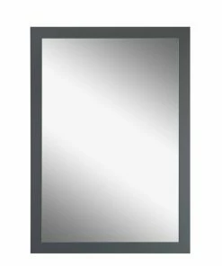 Rahmenspiegel - Anthrazit - Aufhängung - 48x68 Cm