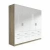 Kleiderschrank - Sonoma Eiche-weiß - 181 Cm