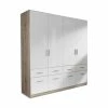 Kleiderschrank - Sanremo Eiche-weiß - 181 Cm