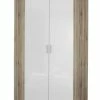 Eckkleiderschrank - Sanremo Eiche-weiß - 117 Cm