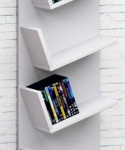 CD-Wandregal - Weiß - 33 Cm Breit - 4 Ablagen