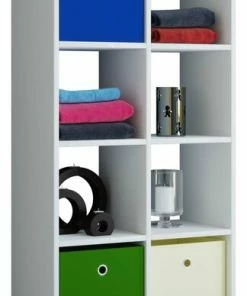 Regal BENAS 2x4 - Weiß - 123 Cm Hoch